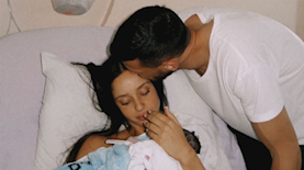 נטע אלחמיסטר בחדר הלידה, צילום: אינסטגרם נטע אלחמיסטר